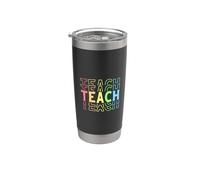 Colorido Enseñar Apreciación Maestro Volver a la Escuela Enseñanza Vaso térmico de acero inoxidable de doble pared