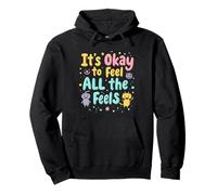 Colorido Está Bien Sentir Todas Las sensaciones Retro Positividad Sudadera con Capucha