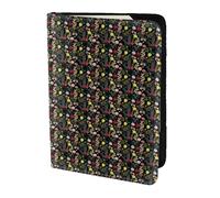 Colorido estampado floral bohemio de 5.5 pulgadas para pasaporte, elegante cartera de documentos de viaje, almacenamiento seguro para viajeros