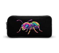 Colorido estuche para lápices, diseño de hormigas y insectos, bonito estuche para cosméticos, organizador para viajes y oficina