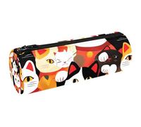 Colorido estuche para lápices Maneki Neko Cats y monedero, bolsa de maquillaje para estudiantes, papelería, escuela, oficina, almacenamiento