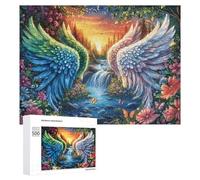 Colorido Fénix Antes del Castillo de la Fantasía Puzzle 500 Piezas para Mayores Momento Tranquilo Estimulación Cognitiva Regalo para Ocio 500 PCS