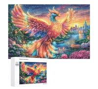 Colorido Fénix Volando en el Cielo Estrellado Puzzle 1000 Piezas para Mayores Tiempo Libre Interior Entrenamiento De Memoria Regalo para Jubilación 1000 PCS