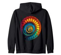 Colorido Fibonacci espiral, colores psicodélicos, matemáticas abstractas Sudadera con Capucha