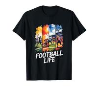 Colorido Fútbol Vida Deportes Acción Escena Camiseta