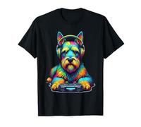 Colorido Gigante Schnauzer Video Game Gamer Dog Zoo Design Camiseta
