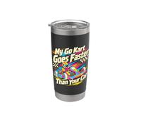 Colorido Go Kart Racing Driver My Go Kart va más rápido que Vaso térmico de acero inoxidable de doble pared