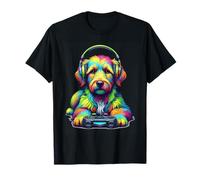 Colorido Golden Retriever Video Game Gamer Dog Zoo Design Camiseta