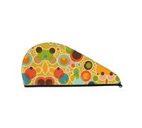 Colorido gorro de pelo seco de terciopelo coral abstracto SamLng - Perfecto para el hogar, viajes, fiestas en la piscina, playas, baños y mucho más