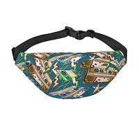 Colorido Graffiti Rock Music Hip Hop Art Pack Riñonera Ajustable para Hombres Mujeres Viajar Senderismo Ciclismo Correr, Como se muestra en la imagen, Talla única, Mochila casual