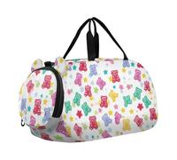 Colorido Gummy Bears Candy Sweets - Bonita bolsa de gimnasio para niños, con compartimento para zapatos, multifuncional, bolsa de viaje para deportes, playa, natación, piscina, deportes