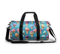 Colorido helado divertido bolsa de gimnasio grande novedosa bolsa de lona ligera bolsa de viaje, Estilo:, 17.7in/9in/9in