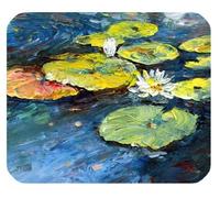 Colorido Hermosa Fantasía Encantadora Arte Único Flor Linda Agua NINFA Loto Aceite Acuarela Pintura Rectángulo Mousepad Personalizar Mousepad