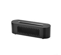 Colorido humidificador de llama simulada, difusor de aceite esencial, luz nocturna de aromaterapia USB 2 en 1, para dormitorio, oficina, decoración del hogar (negro)