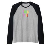Colorido I'm A Vibe Energía Positiva Camiseta Manga Raglan