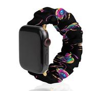 Colorido insecto hormiga Scrunchie Scrunchie correa de repuesto suave y elástica compatible con Apple Watch, 38mm/40mm, Acero inoxidable, No es una piedra preciosa