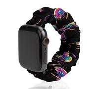 Colorido insecto hormiga Scrunchie Scrunchie correa de repuesto suave y elástica compatible con Apple Watch, 38mm/40mm, Acero inoxidable, No es una piedra preciosa