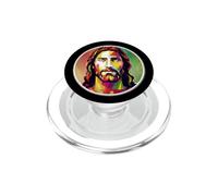 Colorido Jesucristo Imagen Cara Cristiano Señor Salvador Dios PopSockets PopGrip para MagSafe