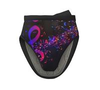 Colorido juego de manoplas de horno de silicona con estampado de notas musicales, protección para hornear, cocinar, asar y acampar, talla única