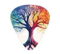 Colorido juego de púas de guitarra del árbol de la vida, 3 grosores diferentes, 12 piezas para una variedad de instrumentos