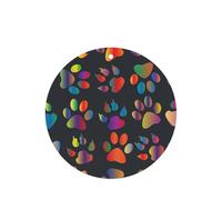 Colorido juego de tarjetas de ambientador de coche redondas con diseño de pata de perro, ambientador colgante con aroma a lavanda, 10/24 piezas