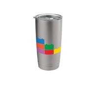 Colorido Ladrillo Maestro Constructor Bloque Constructor De Ladrillos Vaso térmico de acero inoxidable de doble pared
