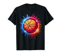 Colorido Lazo para Baloncesto teñido, Color Splash Hoop Net Slam Dunk Camiseta