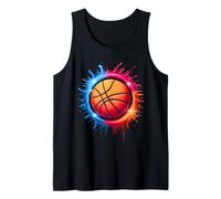 Colorido Lazo para Baloncesto teñido, Color Splash Hoop Net Slam Dunk Camiseta sin Mangas