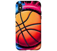Colorido Lazo para Baloncesto teñido, Color Splash Hoop Net Slam Dunk Carcasa para iPhone X/XS