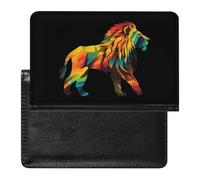 Colorido León Reggae cartera para pasaporte, bonita funda para pasaporte con ranura para tarjetas, funda para pasaporte de viaje