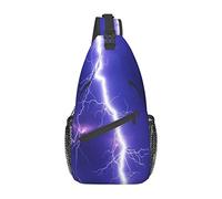 Colorido Lightning Crossbody Sling Mochila Sling Bag Viaje Senderismo Pecho Bolsa Hombro Mochila Bolsa Unisex
