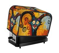 Colorido Little Sheep Monster - Cubierta para tostadora de 2 rebanadas de cocina con bolsillos, protección contra el polvo y las huellas dactilares