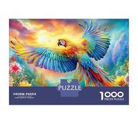 Colorido Loro vola en la luz del Sol Puzzle De 1000 Piezas Loro Colorido Noches De Puzzle En Familia, Adultos Y Niños 38x26cm/1000pcs