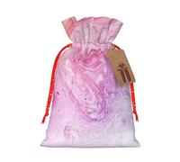 Colorido mármol pastel rosa azul púrpura impresión versátil bolsas reutilizables cordón festivo bolsas para regalos de fiesta temporada