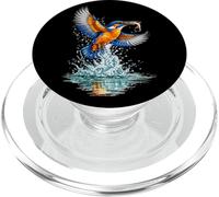 Colorido Martín Pescador Catching Fish Wildlife Art PopSockets PopGrip para MagSafe