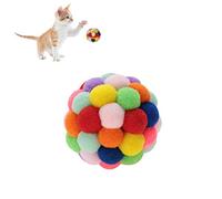 Colorido Mascota Peluche de Peluche Juguete Suave Perro Cachorro Gato Juguete Pelota Jugando Pelota Ejercicio Interactivo con Bell para Entrenar Jugando Masticar(S)