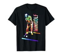 Colorido minigolf fieltro golf afición arte Camiseta