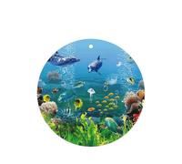 Colorido mundo submarino impresión 10 piezas ambientador de coche hojas colgantes perfumadas con cuerda para el hogar