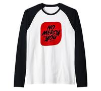 Colorido No Mercy for You Discurso Camiseta Manga Raglan