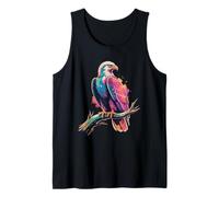 Colorido pájaro águila Estilo póster Pintura Salpicadura Arte gráfico Camiseta sin Mangas