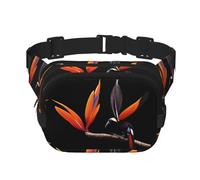 Colorido pájaro del paraíso impreso multifuncional riñonera unisex moderna bolsa de mensajero bolsa de almacenamiento de deportes de viaje