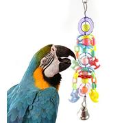 Colorido pájaro mascota loro, flor caballo con campana, columpio, juguetes para colgar, regalo - Color al azar creativo y exquisito diseño práctico