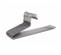 Colorido paquete de 10 perchas de metal, diseño antideslizante para toallas y artículos ligeros spacial en mente (35 cm, gris)