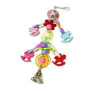 Colorido para pájaro columpio juguetes relojes de juguete loro mascota jaula mascota otros forrajeando para periquitos (aleatorio, un tamaño)