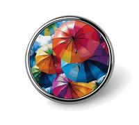 Colorido paraguas redondo insignia linda esmalte solapa Pin broche de botón Pin Pin personalizado ropa decoración unisex titular de insignias sombreros bolsas, camisas decoración