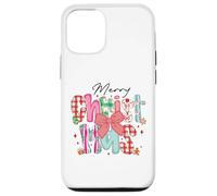 Colorido Patchwork Feliz Navidad Letras Arco y Galletas Carcasa para iPhone 12/12 Pro