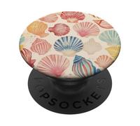 Colorido patrón de conchas marinas PopSockets PopGrip Adhesivo