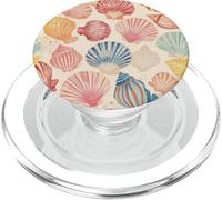 Colorido patrón de conchas marinas PopSockets PopGrip para MagSafe