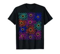 Colorido patrón de Flores Retro Vibrante Arte Floral Camiseta
