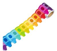Colorido patrón de lápiz fronterizo revestimiento adhesivo de pared tablero de anuncios frontera frontera 25 9 pies para aulas notas pizarra pizarra PVC pegatinas de pared
